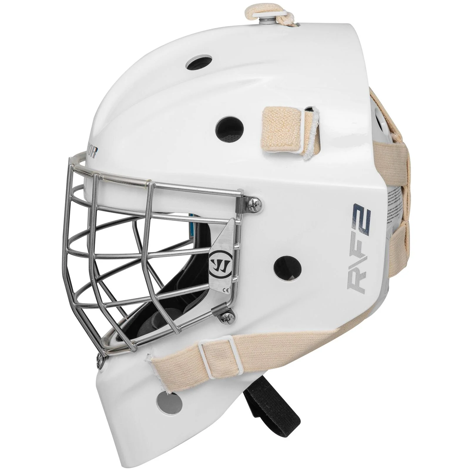 Warrior R\F2 E+ Certified Square Bar Junior Goalie Mask (2023) - Image 3