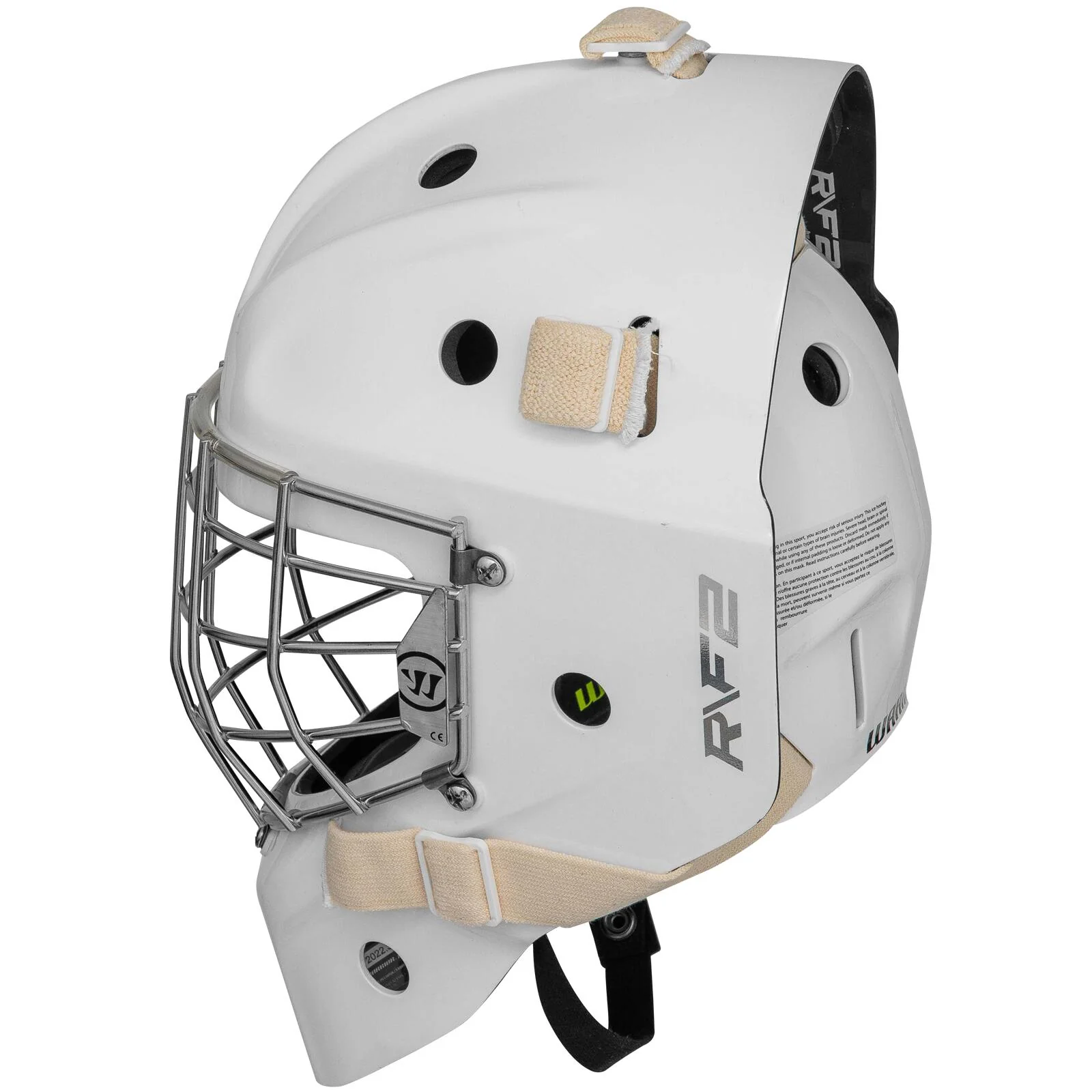 Warrior R\F2 Pro Certified Square Bar Goalie Mask (2023) - Image 6