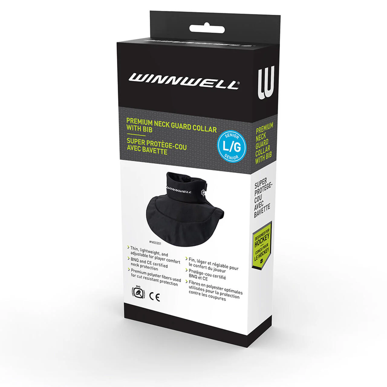 Winnwell Premium Senior Neck Guard Collar With Bib - Image 2